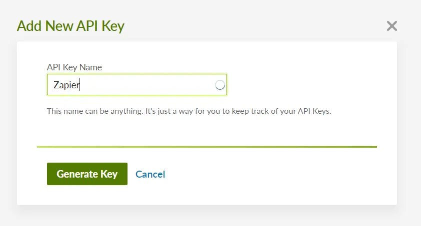 Generate an API key