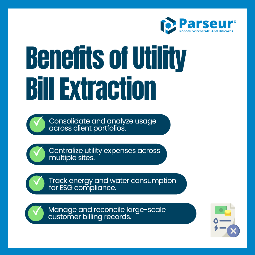 How to extract data from utility bills? | Parseur®