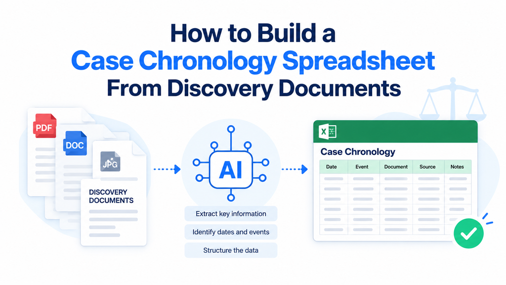 Cover image for Case Chronology Spreadsheet - How to Build One From Discovery Documents