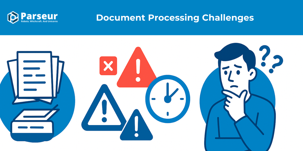 Cover image for Principales desafíos del procesamiento de documentos en 2025 (y cómo solucionarlos con automatización)