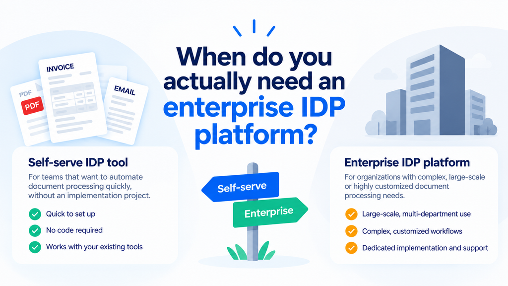 Cover image for Enterprise IDP vs Parseur - When Do You Actually Need an Enterprise IDP Platform?
