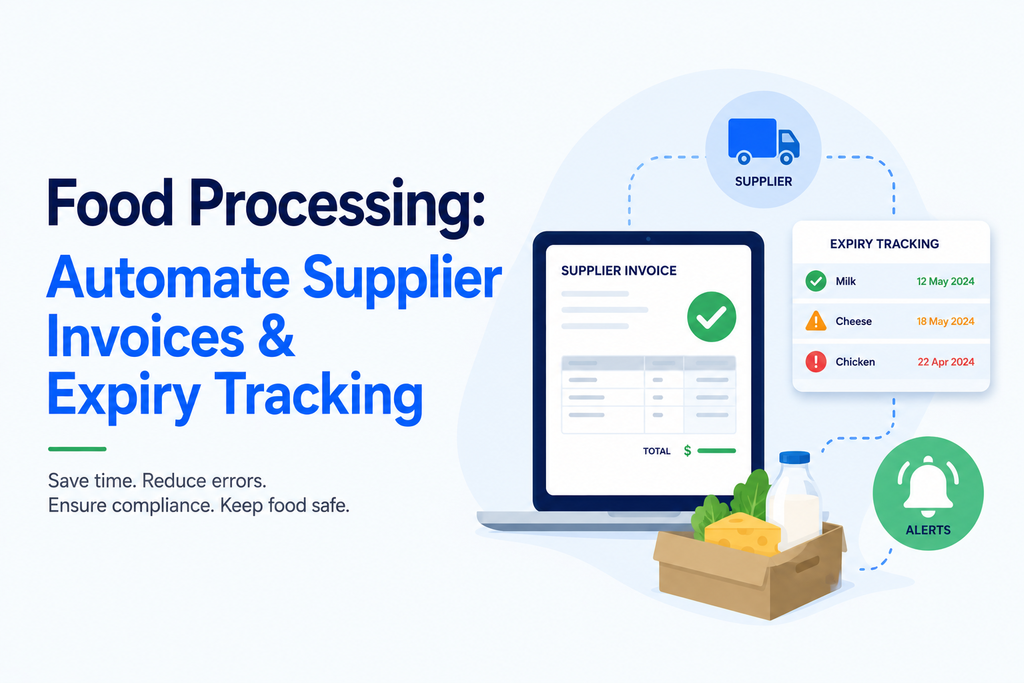 Cover image for Food Processing - Automate Supplier Invoices and Expiry Tracking