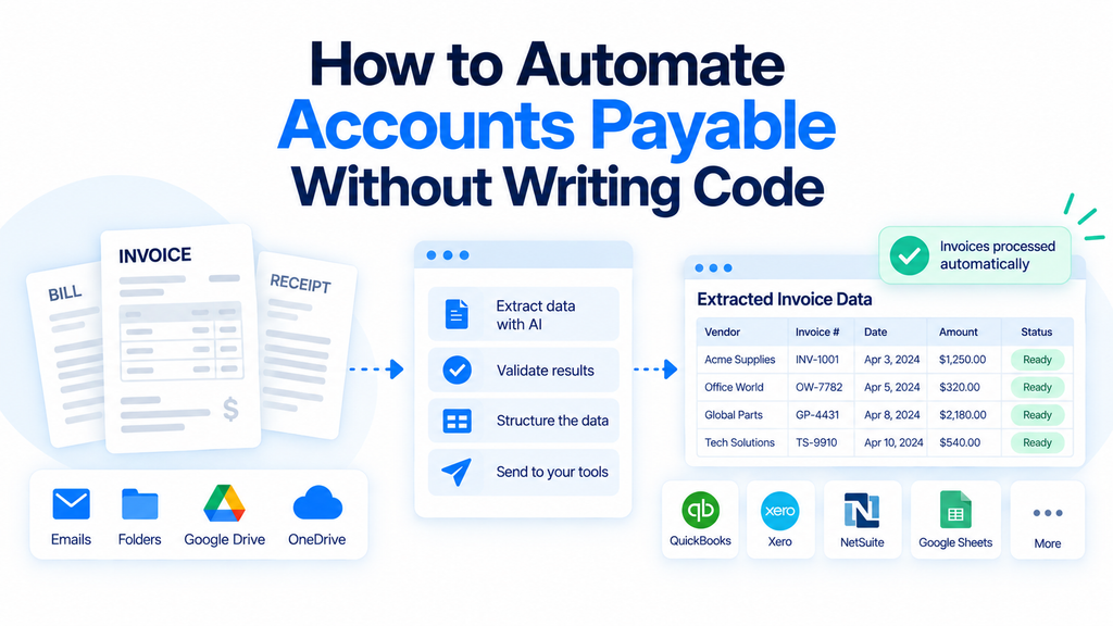 Cover image for No-Code Accounts Payable Automation - How to Automate AP Without Writing Code