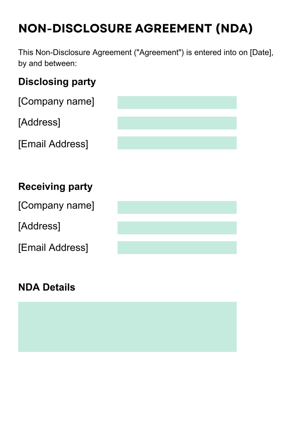 a visual representing a NDA