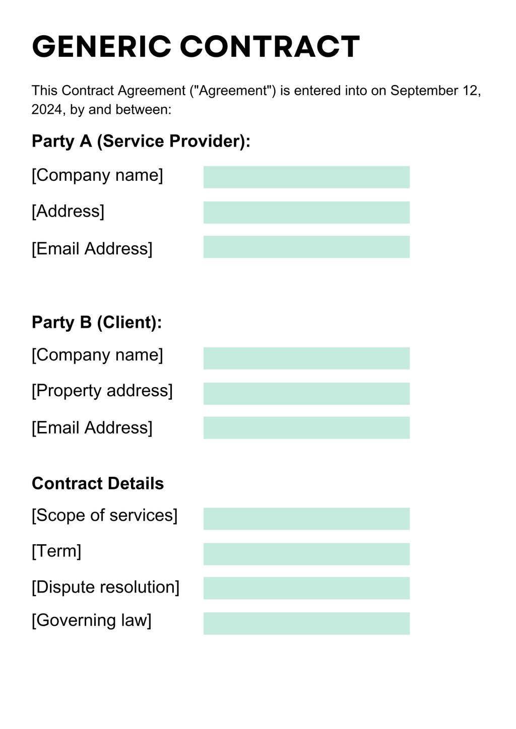 a visual representing a contract