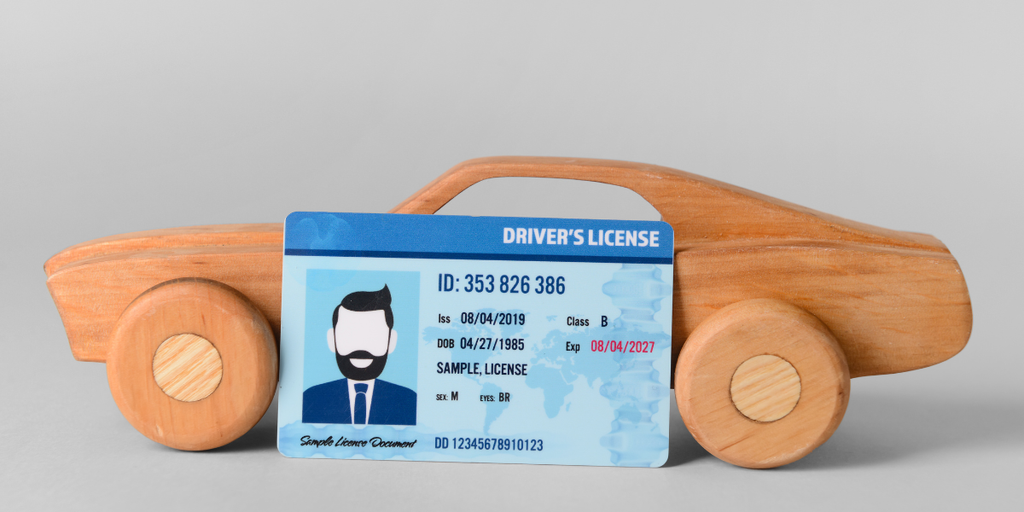 A screen capture of driving license