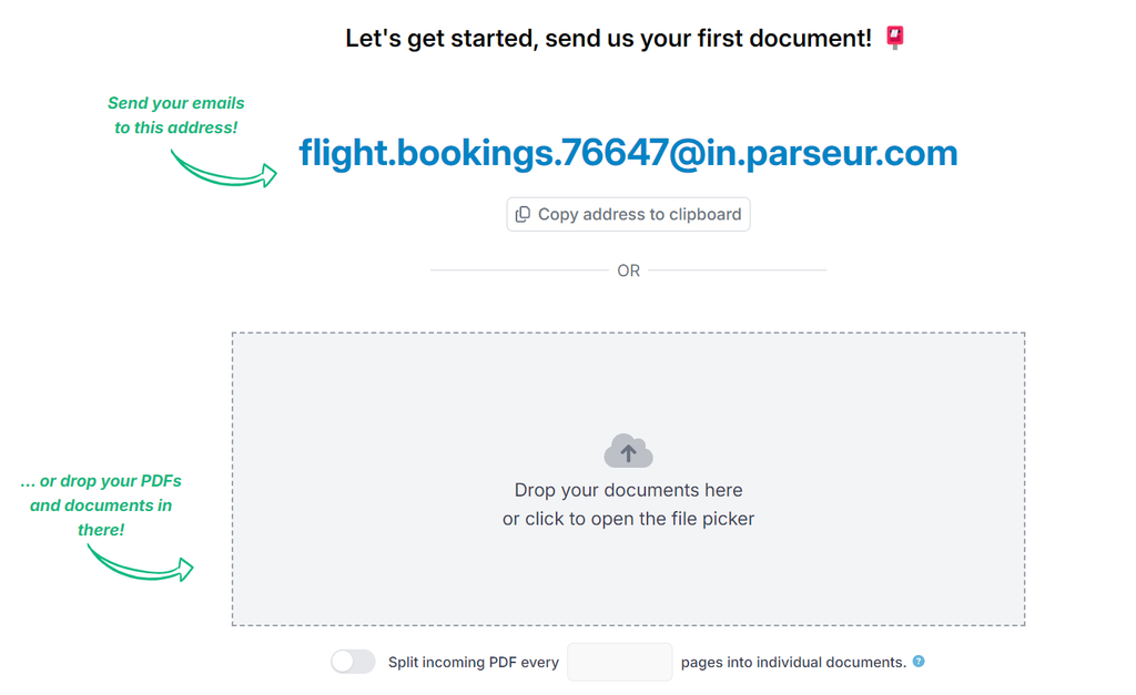 Create a flight booking mailbox