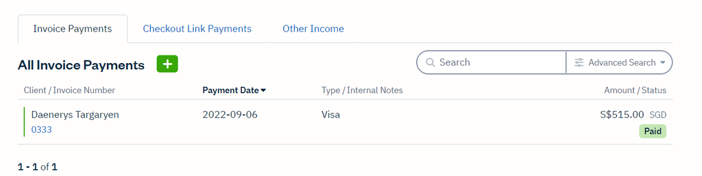 Payment added successfully in FreshBooks