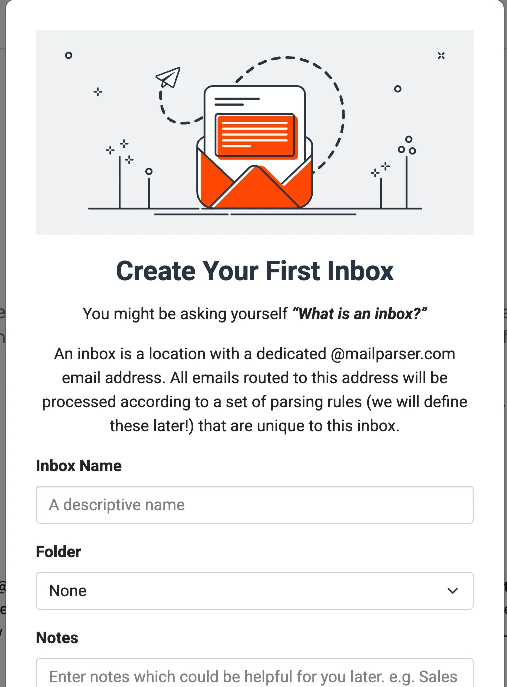 Mailparser - inbox A screen capture
