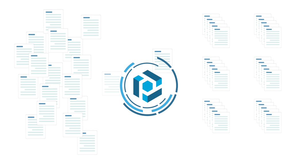 Una representación visual mostrando la consolidación y normalización de datos en acción.