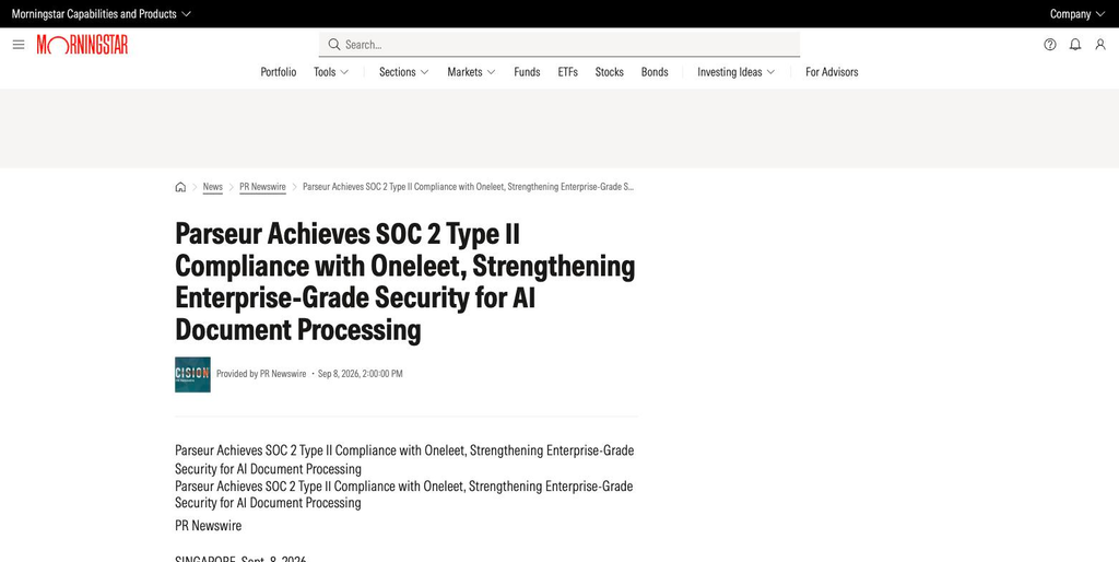 Cover image for Parseur Achieves SOC 2 Type II Compliance with Oneleet, Strengthening Enterprise-Grade Security for AI Document Processing
