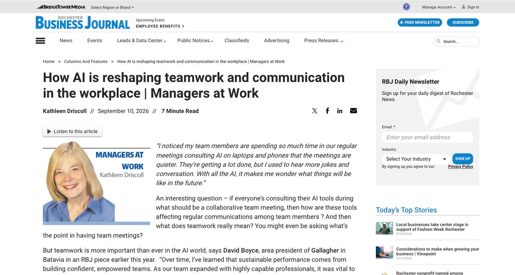 Cover image for How AI is reshaping teamwork and communication in the workplace