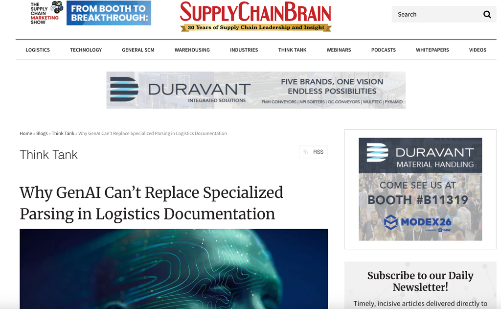 Cover image for Dlaczego GenAI nie zastąpi wyspecjalizowanego parsowania w dokumentacji logistycznej
