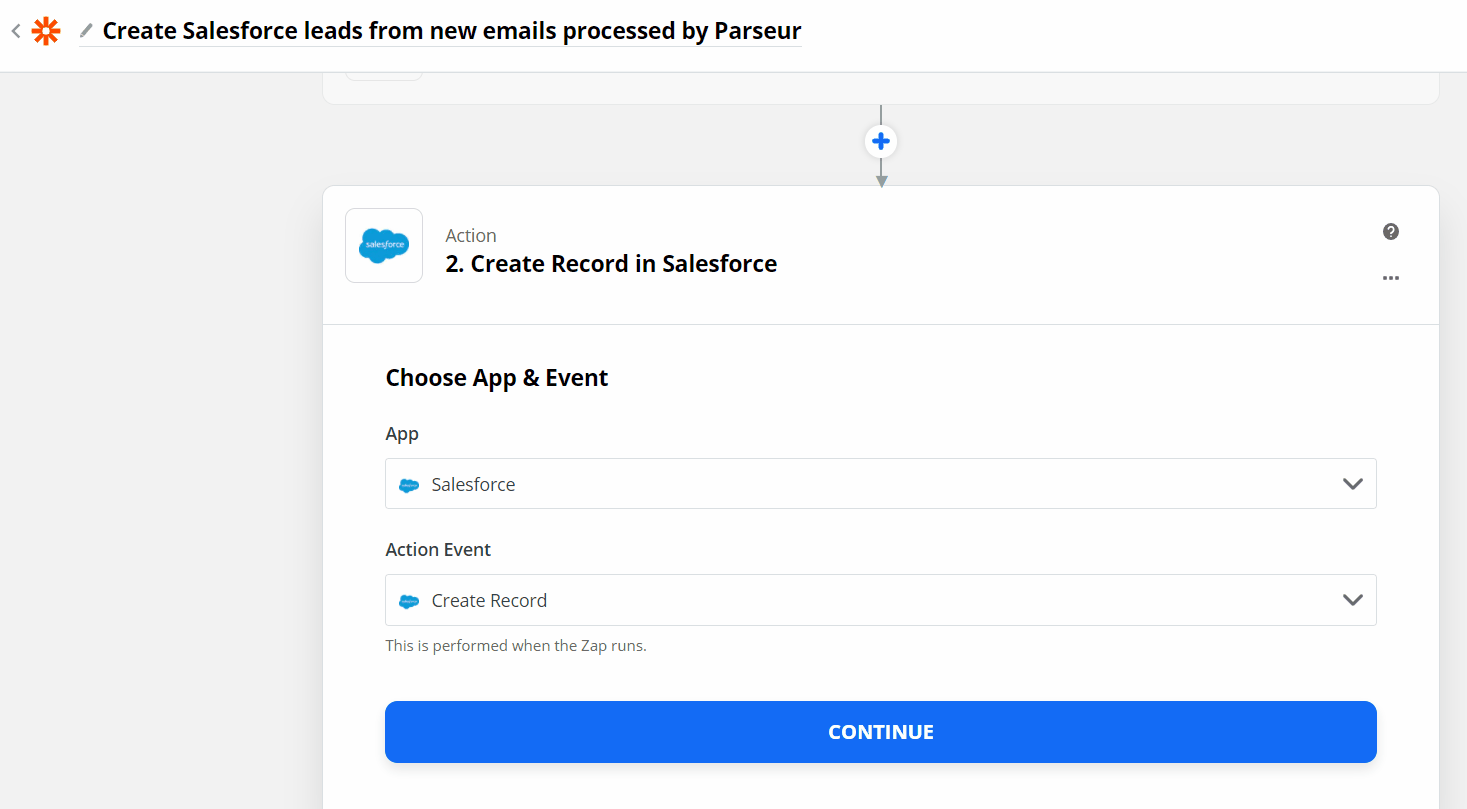 Connect zapier with salesforce