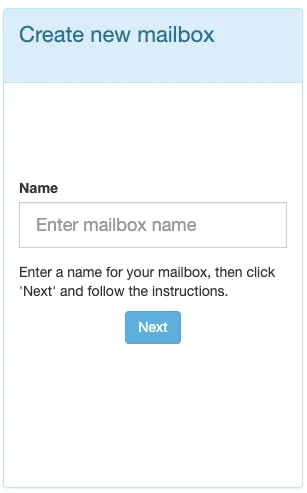 A screen capture of mailbox