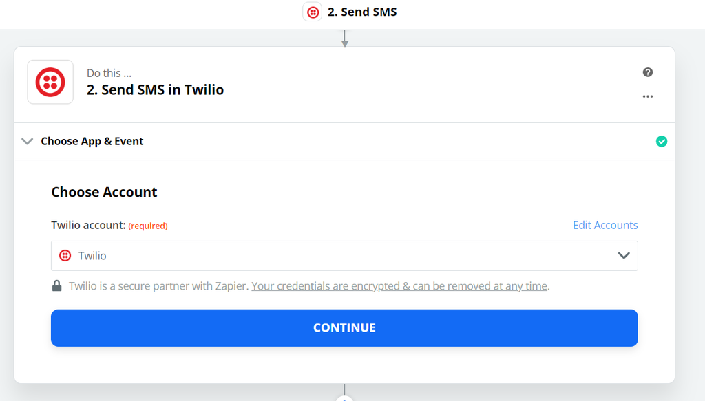 Sign in to your Twilio account