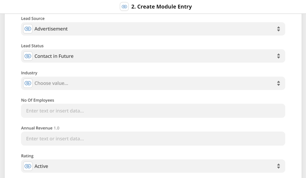 Customize the parsed data to be sent to Zoho CRM (cont.)
